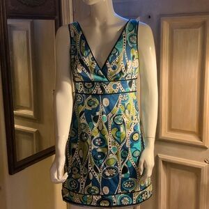 NWT Arden B Blue and Green Mini Dress